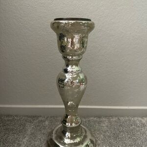 Pottery Barn Mercury Extra Large Pillar/Bougeoir Candle Holder